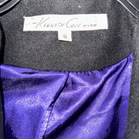 KENNETH Cole New York Recycled Wool Button Up Belted Fully Lined Pea Coat - Picture 11 of 15